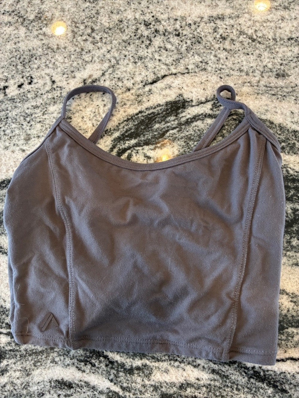 Alphalete Grey Cropped Tank Top with twist back.  B20